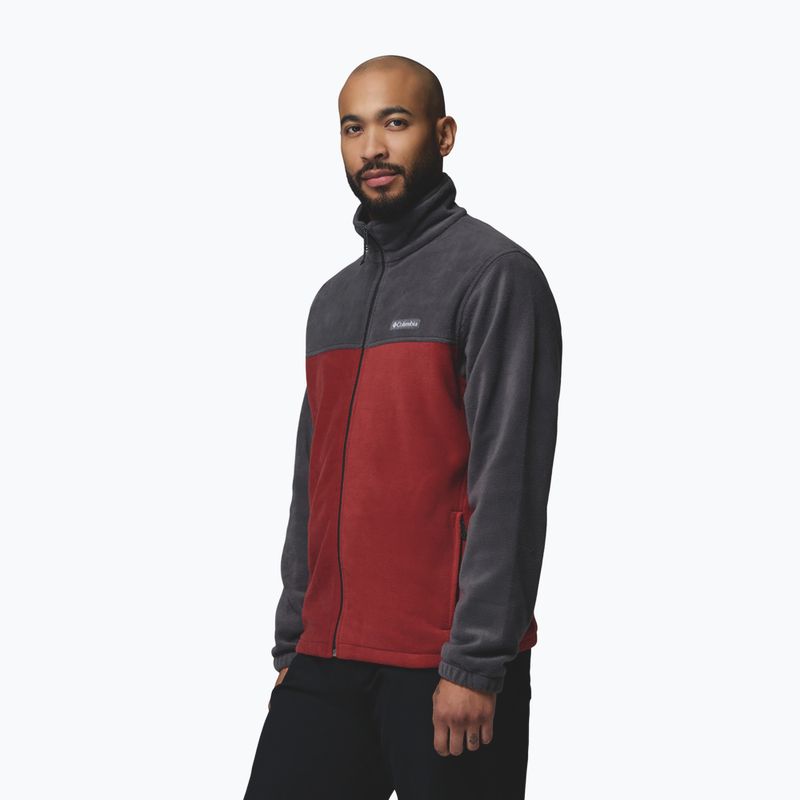 Men's fleece sweatshirt Columbia Steens Mountain Full Zip 2.0 Shark/Red Oxide 5