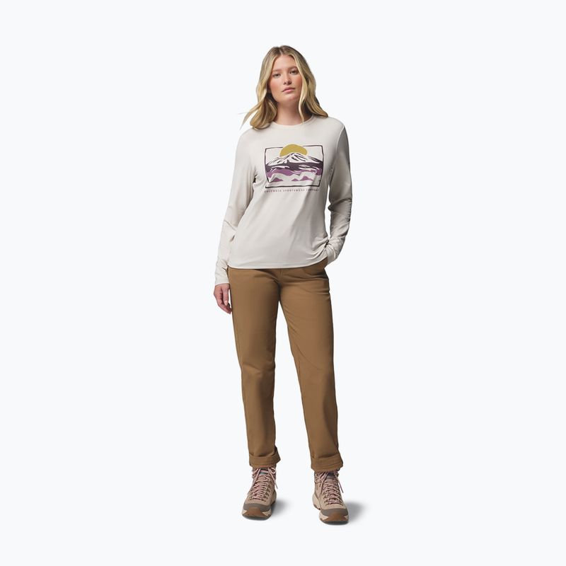 Women's longsleeve Columbia Parsons Point LS Graphic Tee dark stone heather/all terrain 2
