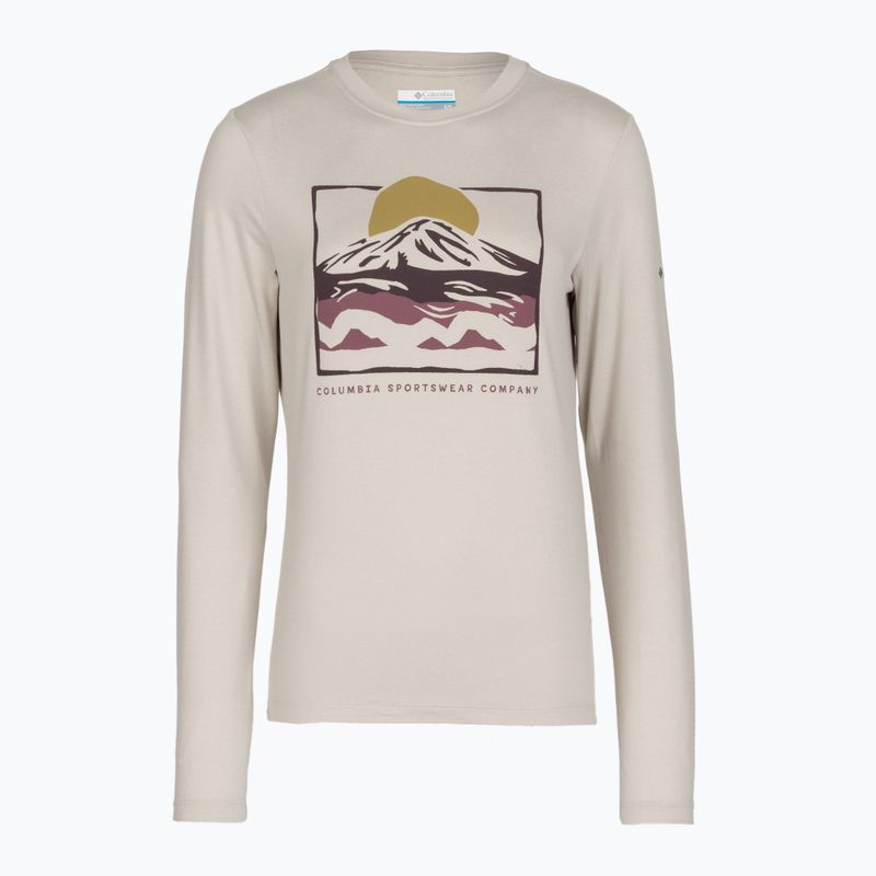 Women's longsleeve Columbia Parsons Point LS Graphic Tee dark stone heather/all terrain 6