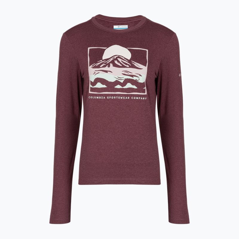 Women's longsleeve Columbia Parsons Point LS Graphic Tee antique mauve heather/all terrain 6