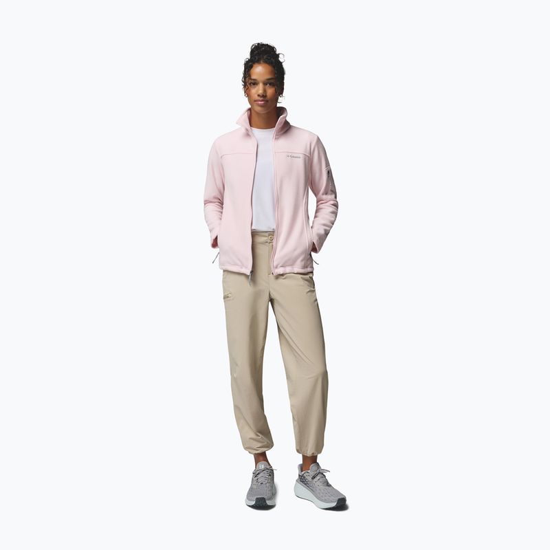 Women's fleece sweatshirt Columbia Fast Trek II powder pink 2