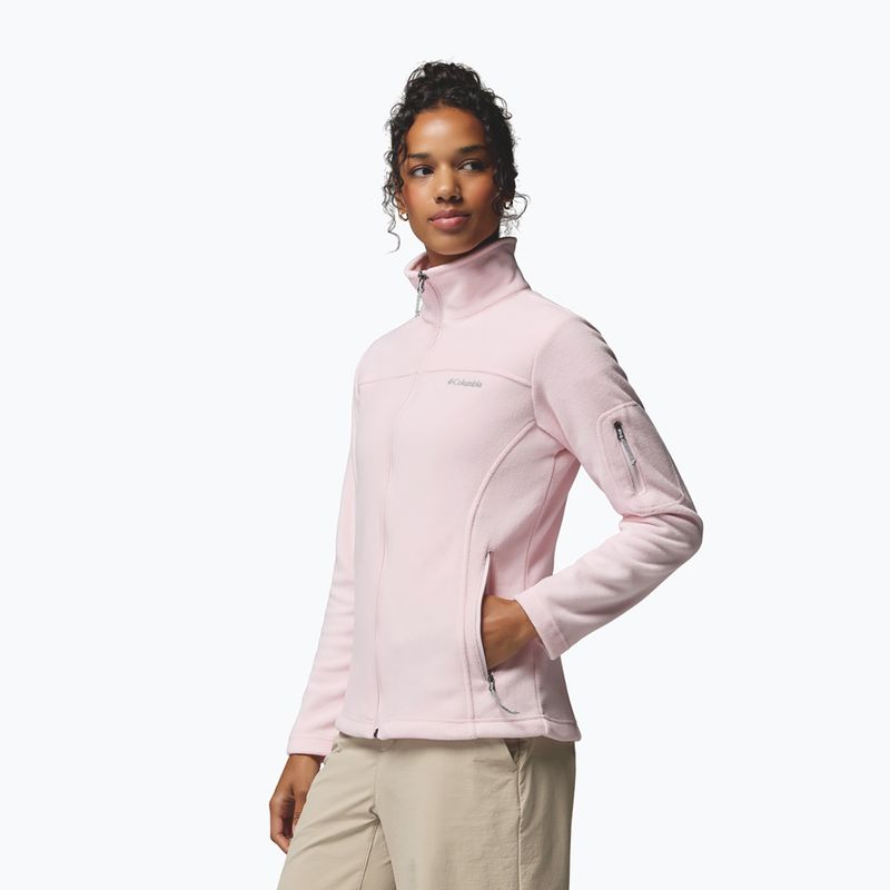 Women's fleece sweatshirt Columbia Fast Trek II powder pink 4
