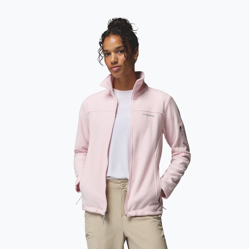 Women's fleece sweatshirt Columbia Fast Trek II powder pink 5