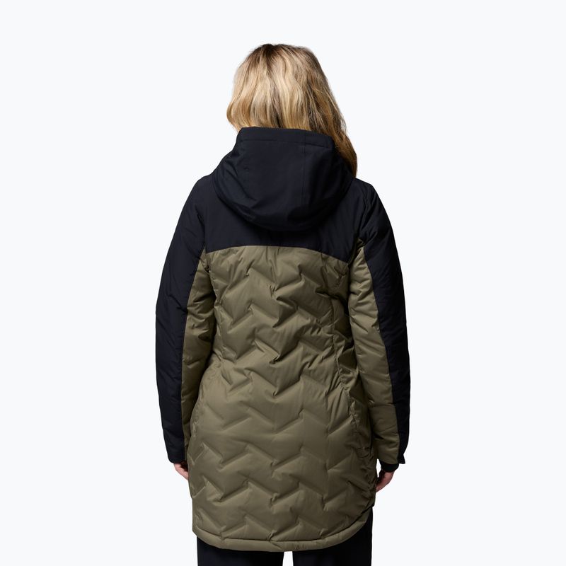 Women's down coat Columbia Mountain Croo III Mid Down stone green/black 3