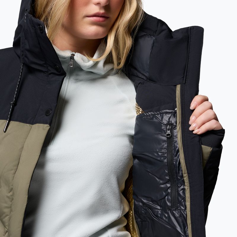 Women's down coat Columbia Mountain Croo III Mid Down stone green/black 8