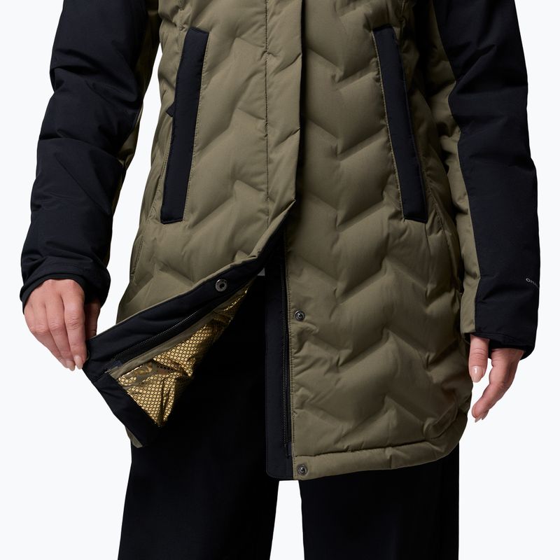 Women's down coat Columbia Mountain Croo III Mid Down stone green/black 9