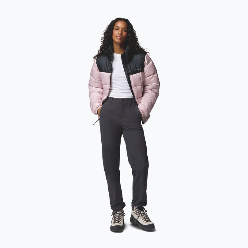 Women's insulated jacket Columbia Puffect III Full Zip mineral pink/black 2