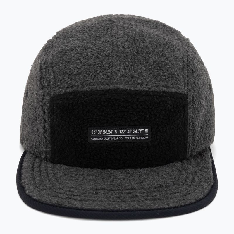 Baseball cap Columbia Creek Side Thermal 5 Panel charcoal heather fleece/black ripstop 2