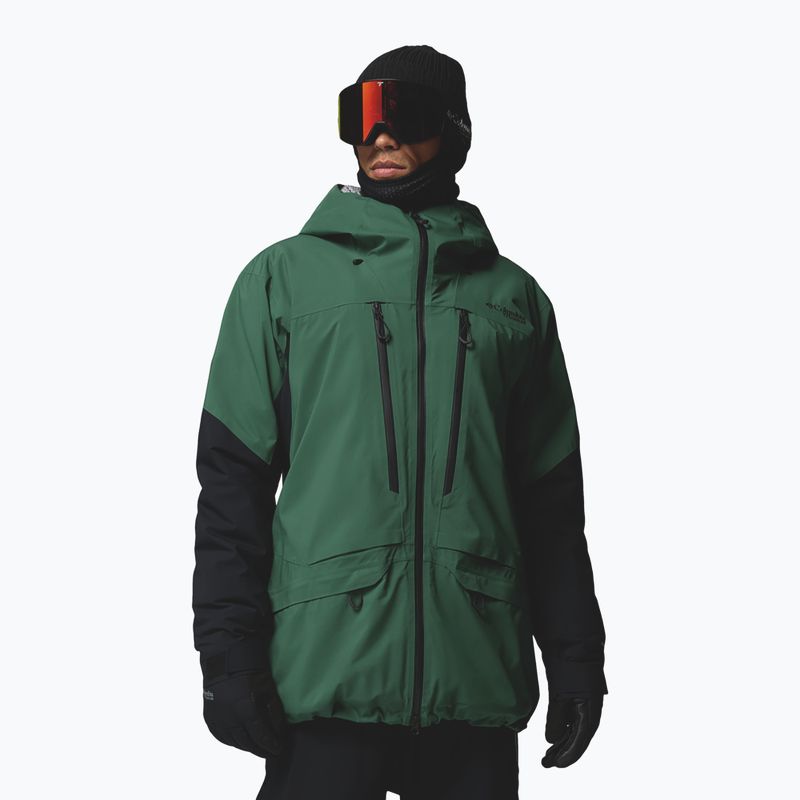 Men's ski jacket Columbia Platinum Peak Insulated rain forest/black