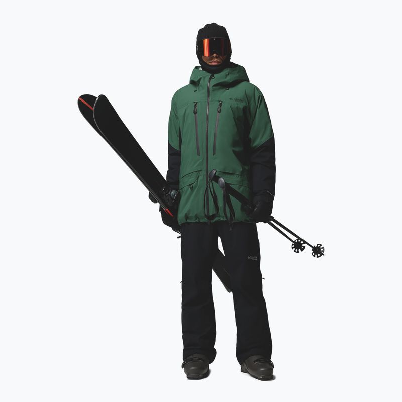 Men's ski jacket Columbia Platinum Peak Insulated rain forest/black 2