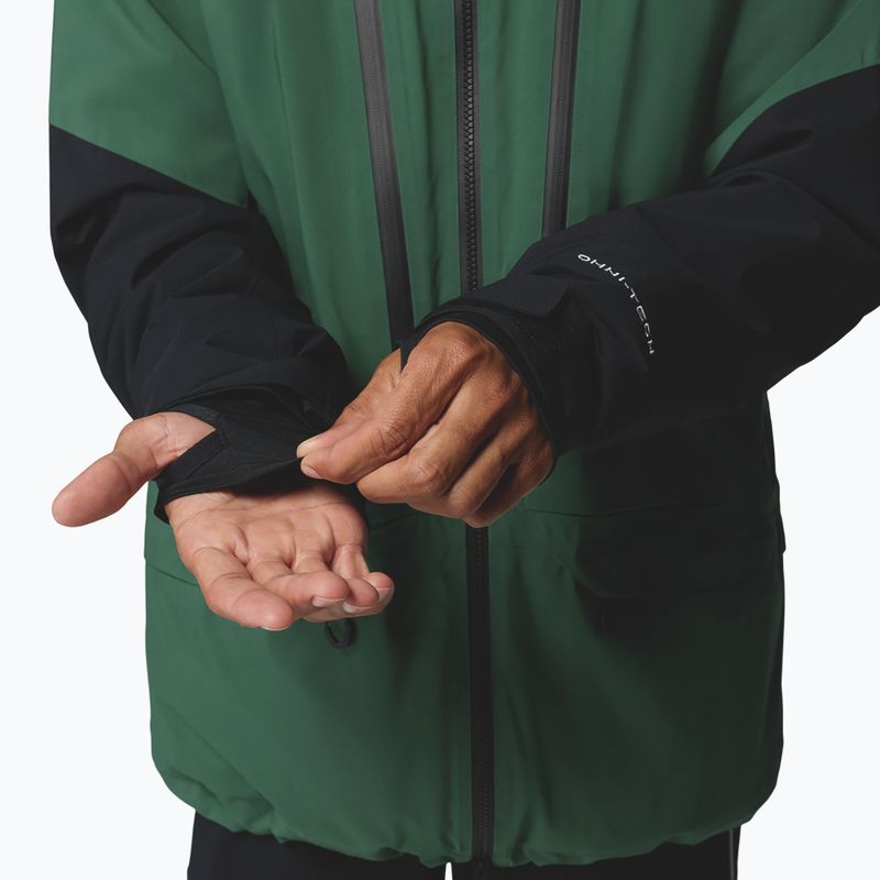 Men's ski jacket Columbia Platinum Peak Insulated rain forest/black 5