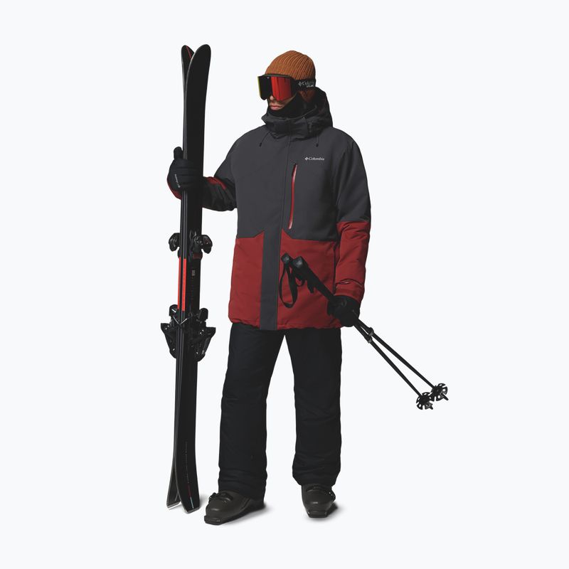 Men's ski jacket Columbia Last Tracks III shark/red oxide 2