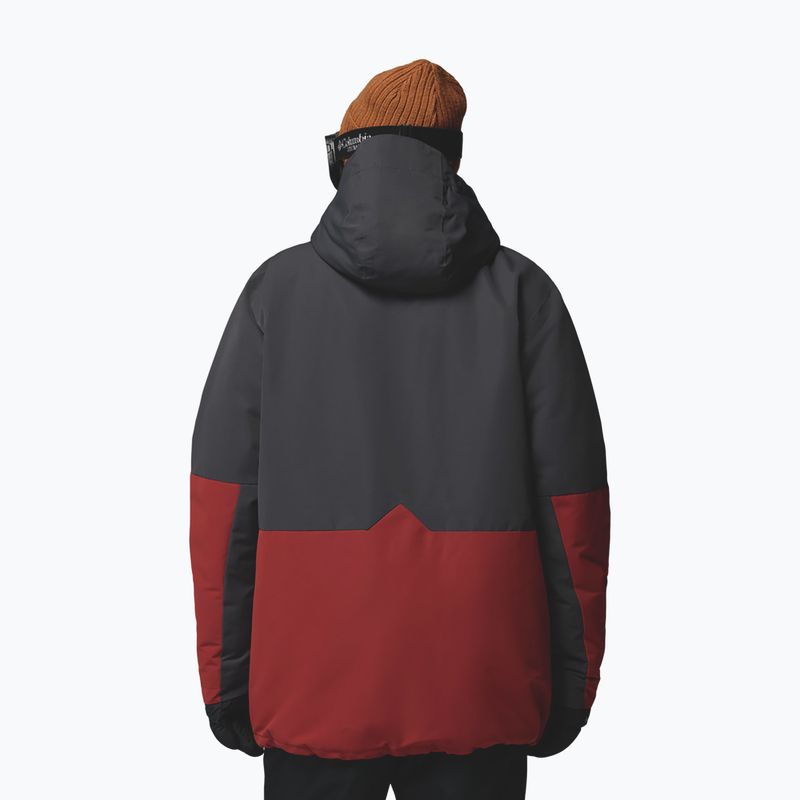 Men's ski jacket Columbia Last Tracks III shark/red oxide 3