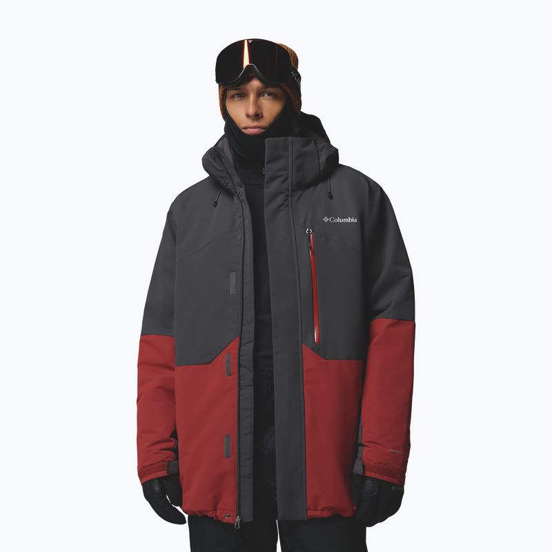 Men's ski jacket Columbia Last Tracks III shark/red oxide 4