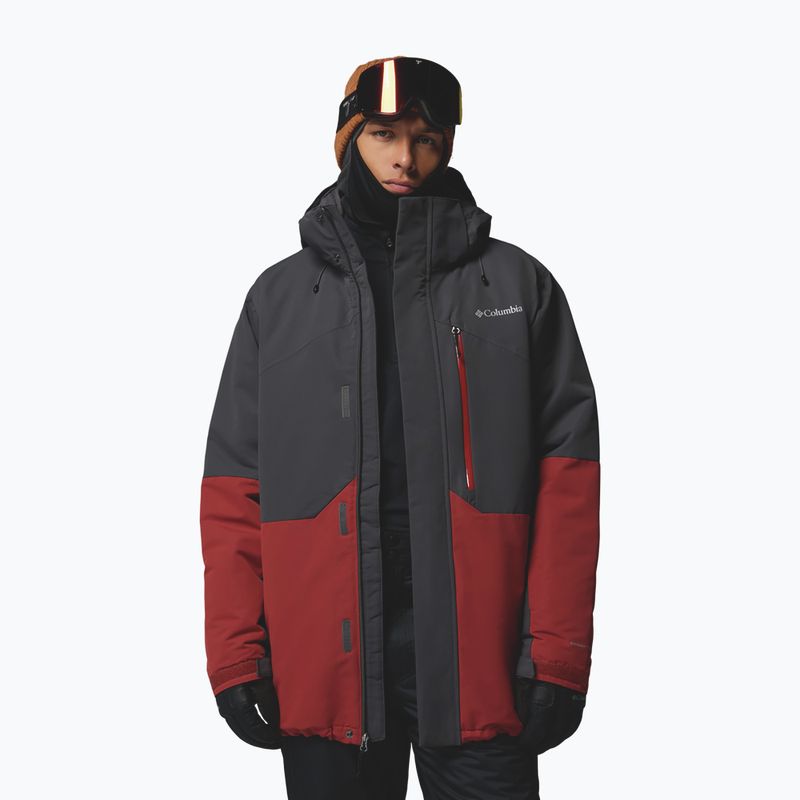 Men's ski jacket Columbia Last Tracks III shark/red oxide 5
