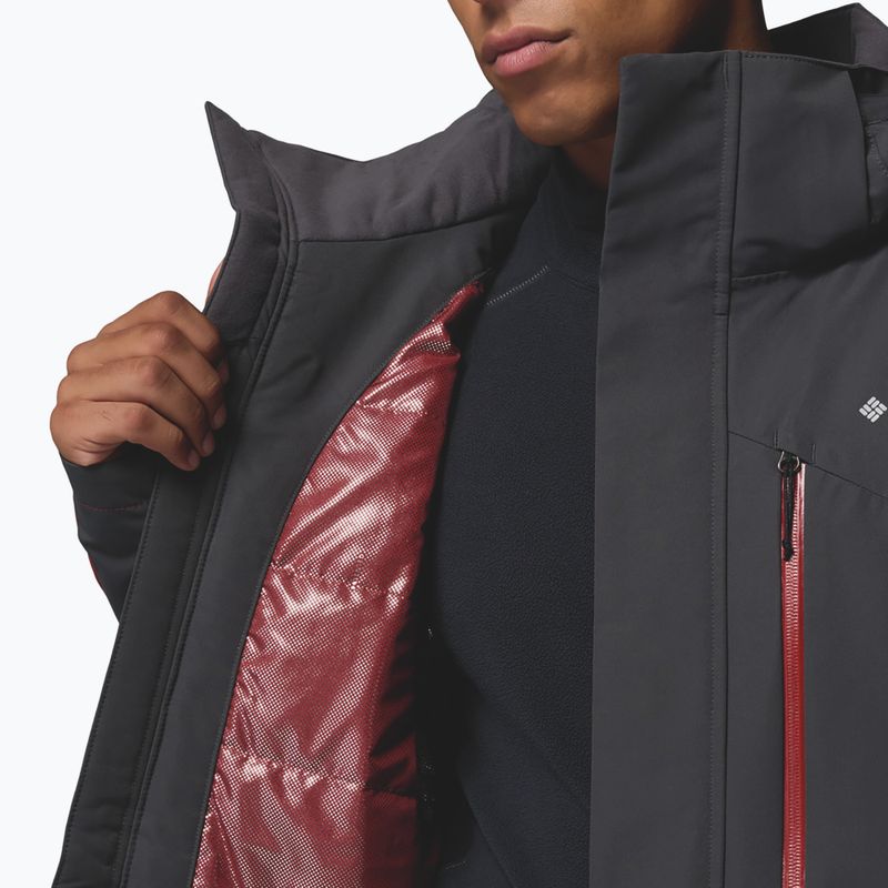 Men's ski jacket Columbia Last Tracks III shark/red oxide 11