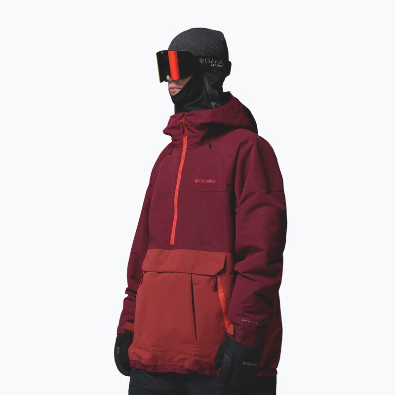 Men's snowboard jacket Columbia Coreshot Shell Anorak red oxide/rich wine 4