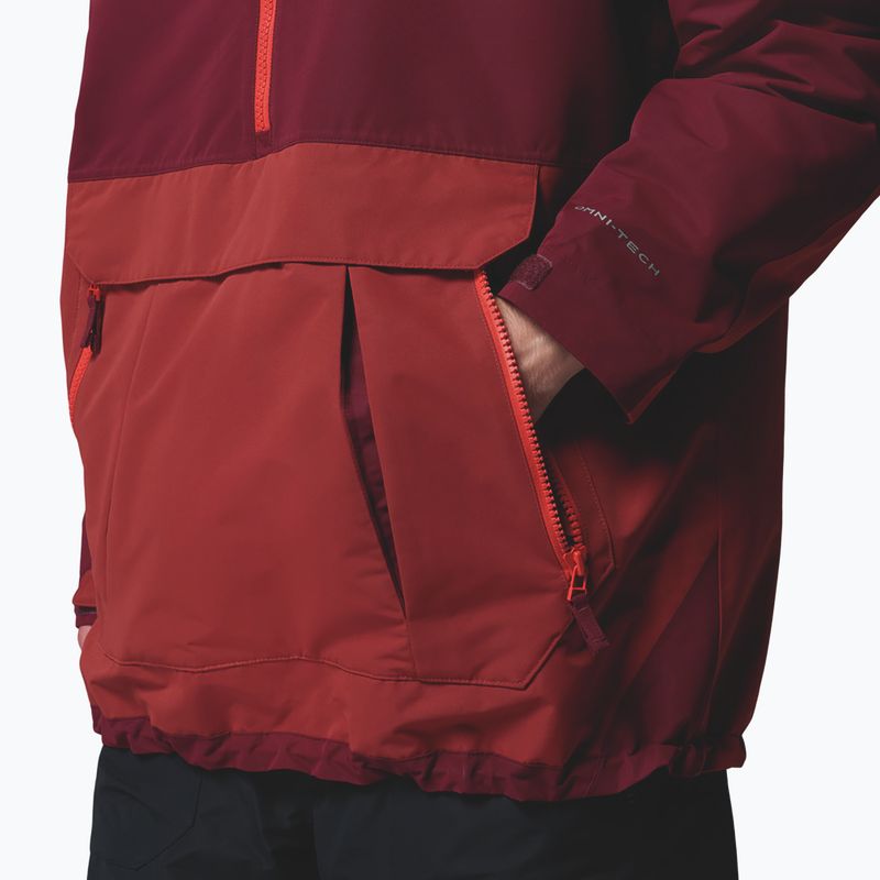 Men's snowboard jacket Columbia Coreshot Shell Anorak red oxide/rich wine 11