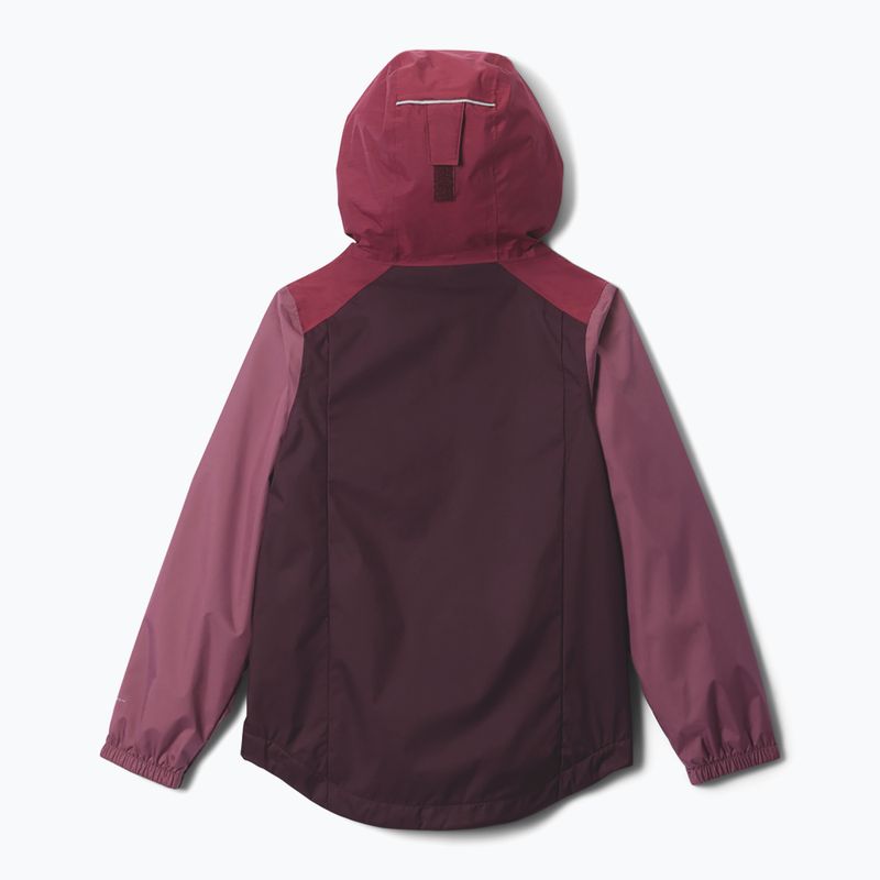 Children's rain jacket Columbia Rainy Trails III Fleece Lined moonvista/rich wine/antique mauve 2