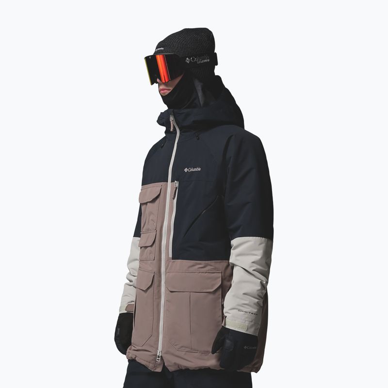 Men's snowboard jacket Columbia Coreshot iron/black/flint grey 5
