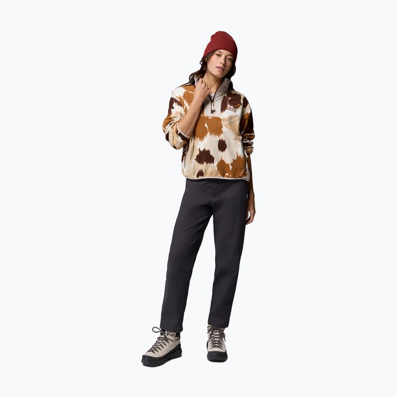 Women's fleece sweatshirt Columbia Sequoia Grove II Printed Half Zip camel brown ikatbloom 2
