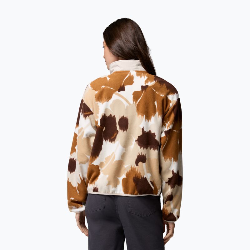 Women's fleece sweatshirt Columbia Sequoia Grove II Printed Half Zip camel brown ikatbloom 3