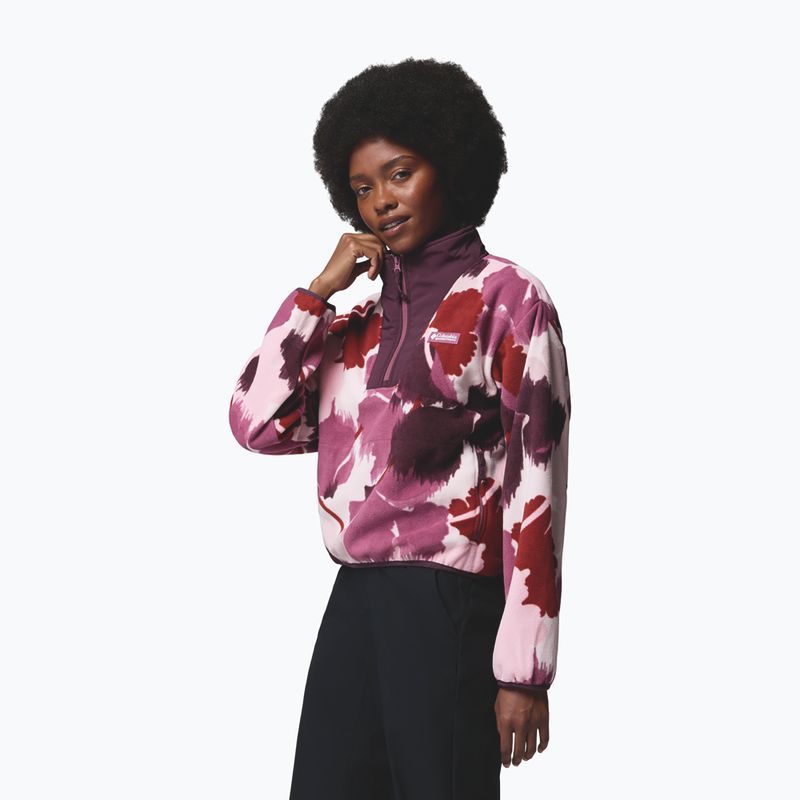 Women's fleece sweatshirt Columbia Sequoia Grove II Printed Half Zip antique mauve ikatbloom 4