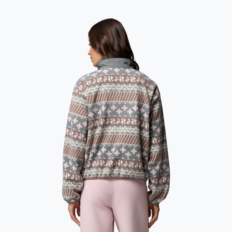 Women's fleece sweatshirt Columbia Sequoia Grove II Printed Half Zip Iron Wizard Island 3