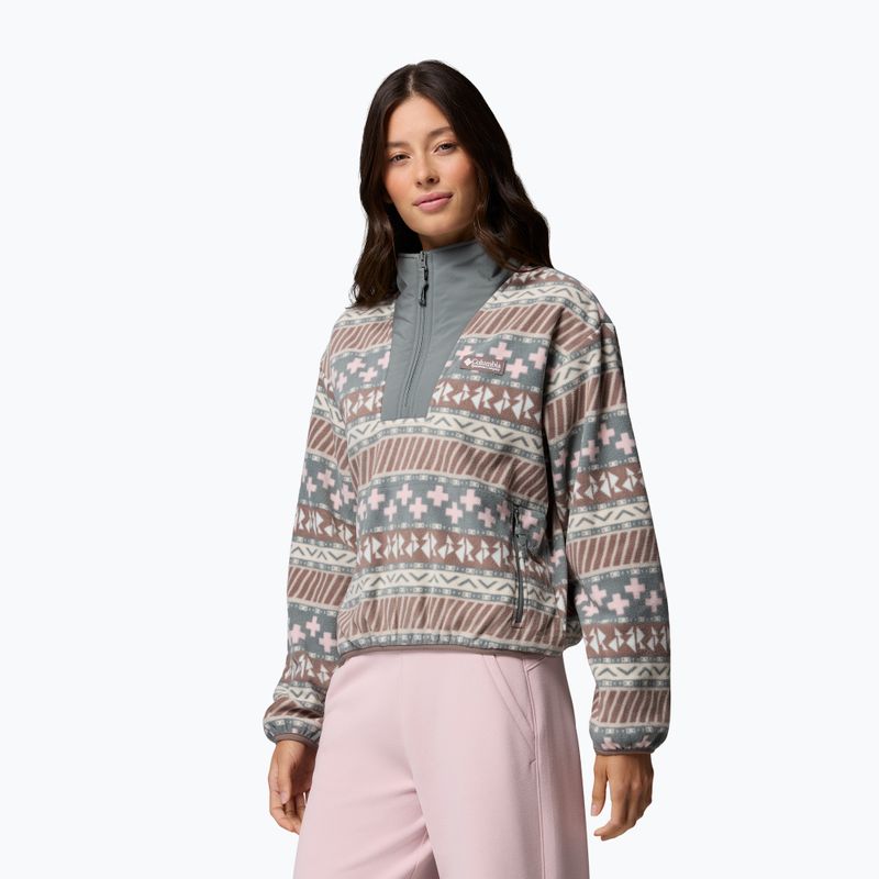 Women's fleece sweatshirt Columbia Sequoia Grove II Printed Half Zip Iron Wizard Island 4