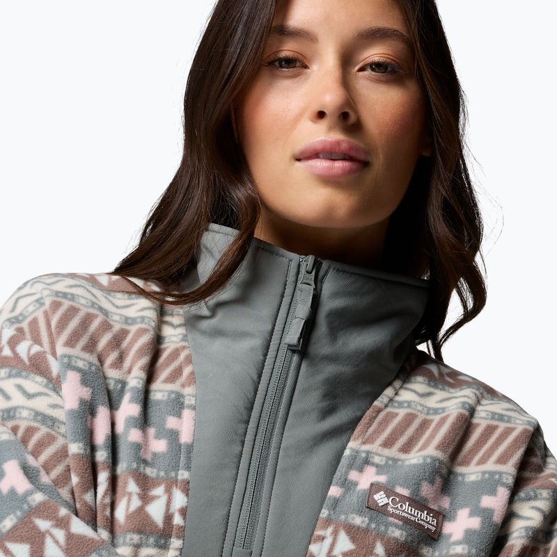 Women's fleece sweatshirt Columbia Sequoia Grove II Printed Half Zip Iron Wizard Island 5