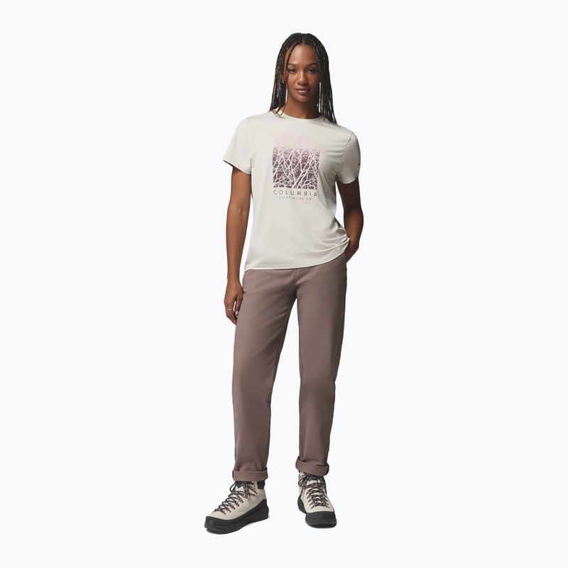 Women's T-shirt Columbia Parsons Point SS Graphic Tee dark stone heather/treescape 2
