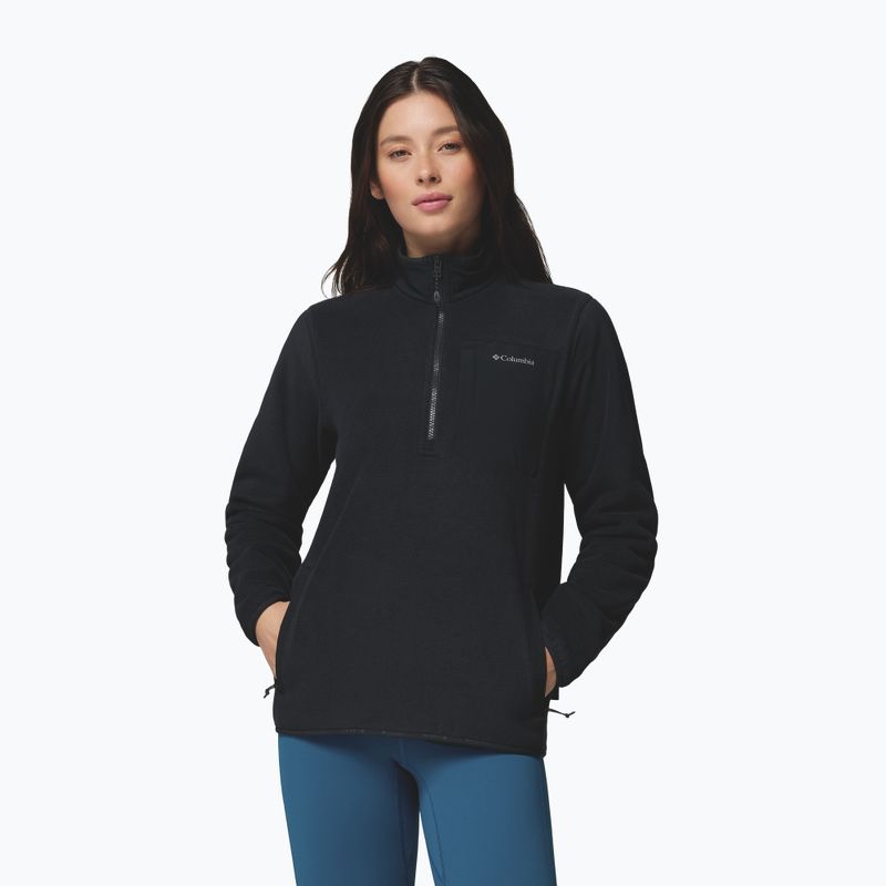 Women's fleece sweatshirt Columbia Pacific Arch 200 Half Zip Fleece Black