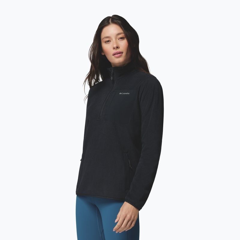Women's fleece sweatshirt Columbia Pacific Arch 200 Half Zip Fleece Black 4