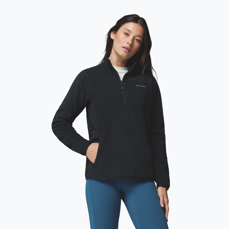 Women's fleece sweatshirt Columbia Pacific Arch 200 Half Zip Fleece Black 5