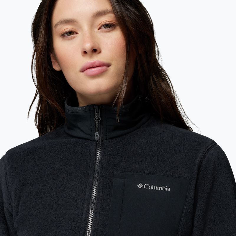 Women's fleece sweatshirt Columbia Pacific Arch 200 Half Zip Fleece Black 6