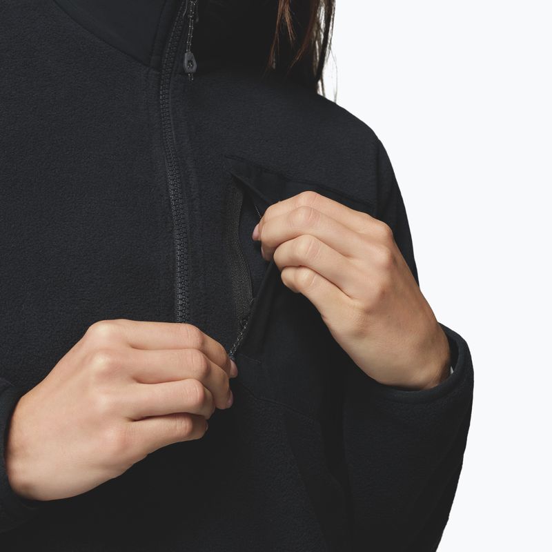 Women's fleece sweatshirt Columbia Pacific Arch 200 Half Zip Fleece Black 7