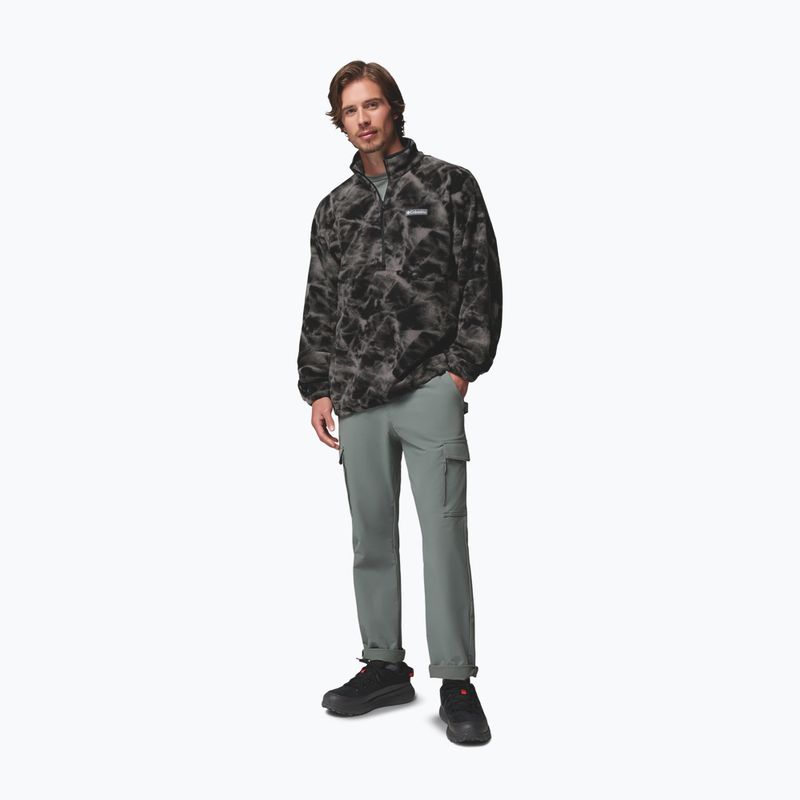 Men's fleece sweatshirt Columbia Timber Crest MTR Fleece Printed HZ black/icypeaks 2