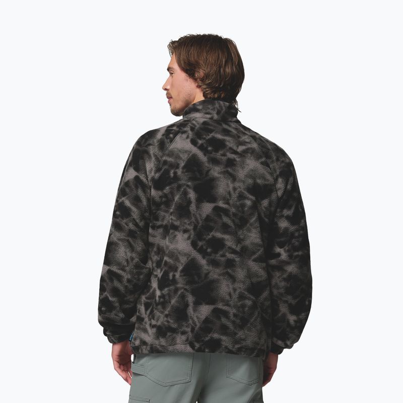 Men's fleece sweatshirt Columbia Timber Crest MTR Fleece Printed HZ black/icypeaks 3