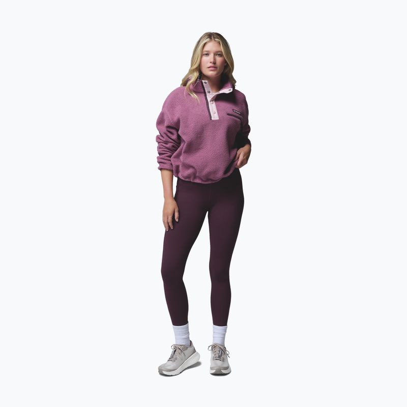 Women's fleece sweatshirt Columbia Helvetia II Cropped Half Snap Fleece antique mauve/mineral pink 2