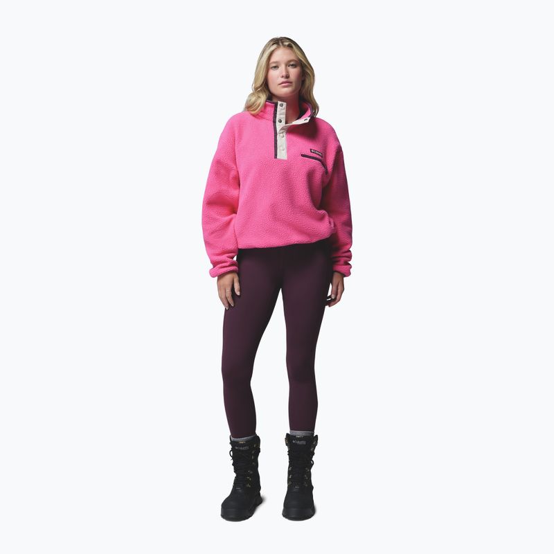 Women's fleece sweatshirt Columbia Helvetia II Cropped Half Snap Fleece nico/dark stone 2