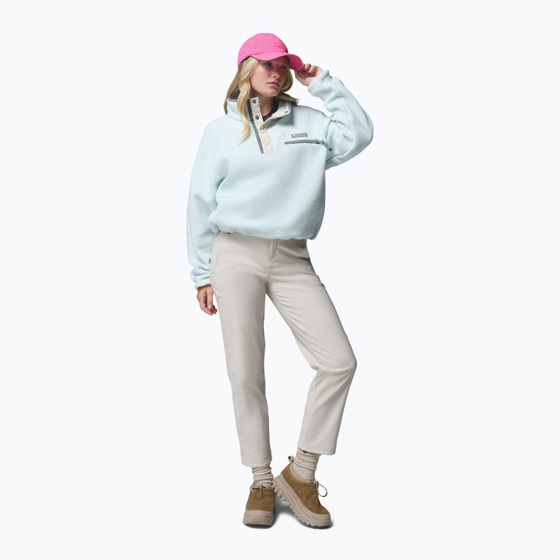 Women's fleece sweatshirt Columbia Helvetia II Cropped Half Snap Fleece tea light/dark stone 2
