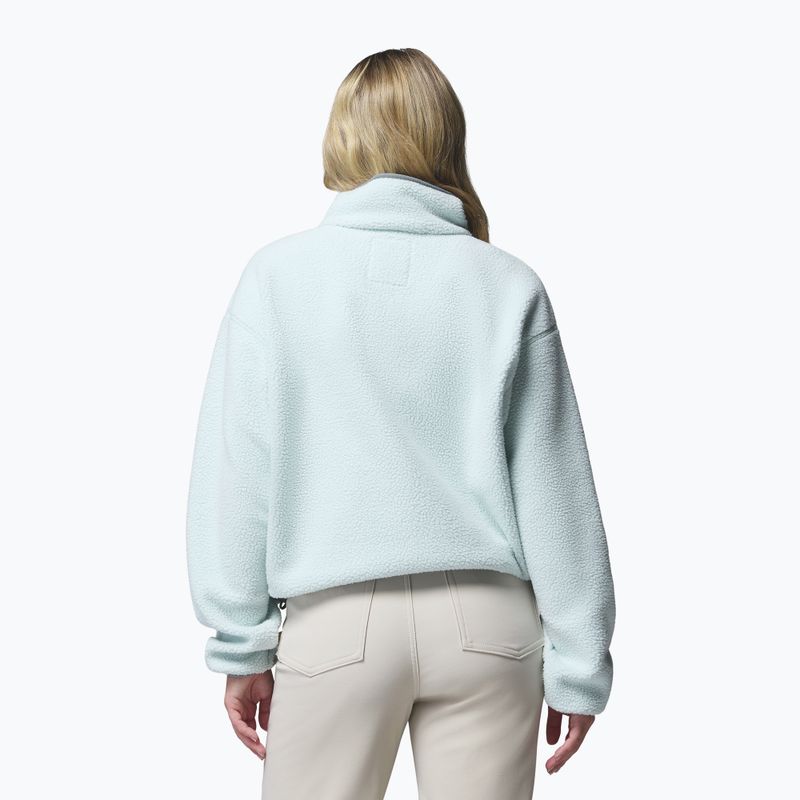 Women's fleece sweatshirt Columbia Helvetia II Cropped Half Snap Fleece tea light/dark stone 3