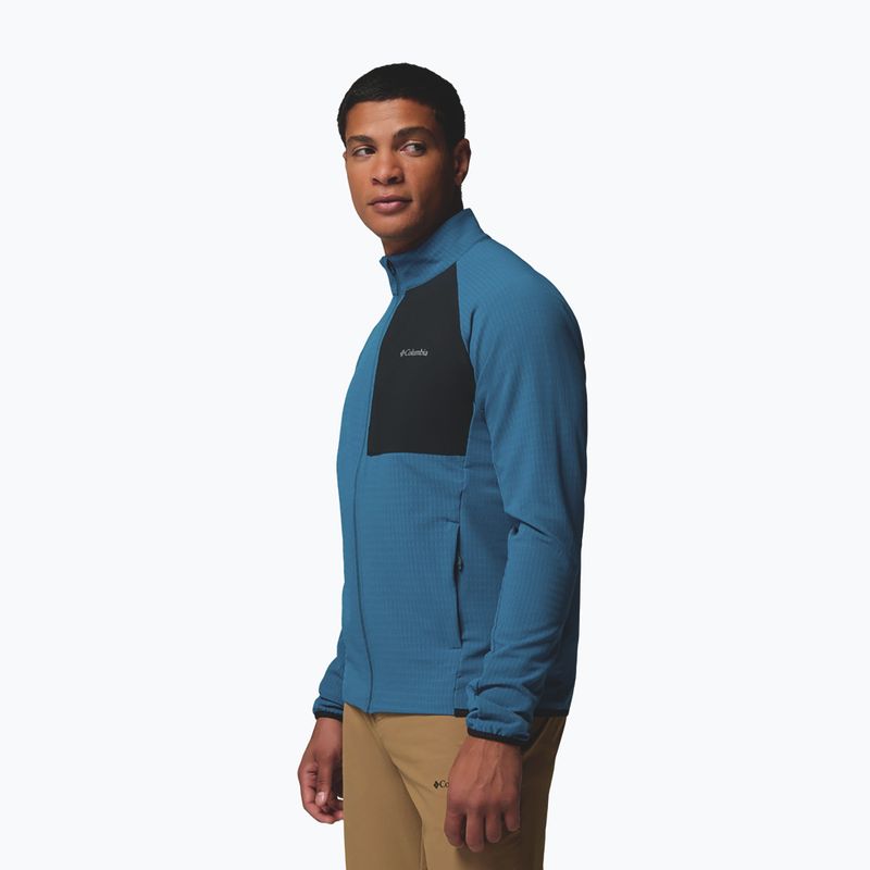 Men's fleece sweatshirt Columbia Superior Summit Grid Full Zip phoenix blue 5