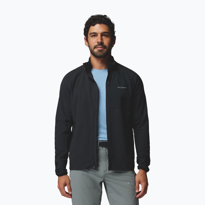 Men's fleece sweatshirt Columbia Superior Summit Grid Full Zip black 4
