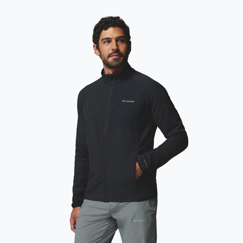 Men's fleece sweatshirt Columbia Superior Summit Grid Full Zip black 5