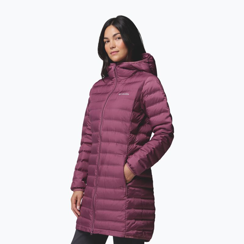 Women's down jacket Columbia Lake 22 II Down Long Hooded antique mauve 4