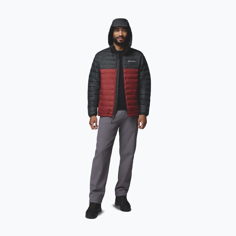 Men's jacket Columbia Powder Lite II Hooded red oxide/shark 2