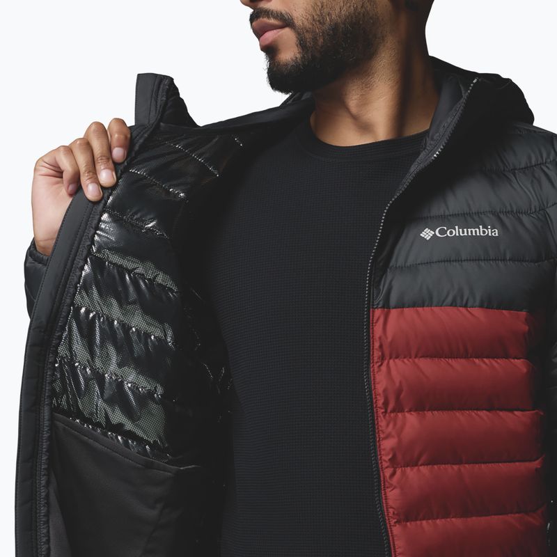 Men's jacket Columbia Powder Lite II Hooded red oxide/shark 7