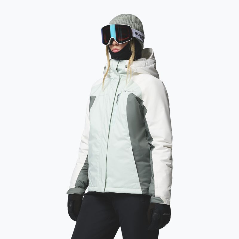 Women's ski jacket Columbia Snowy Summit Ins tea light/sedona sage/sea salt x dye 5