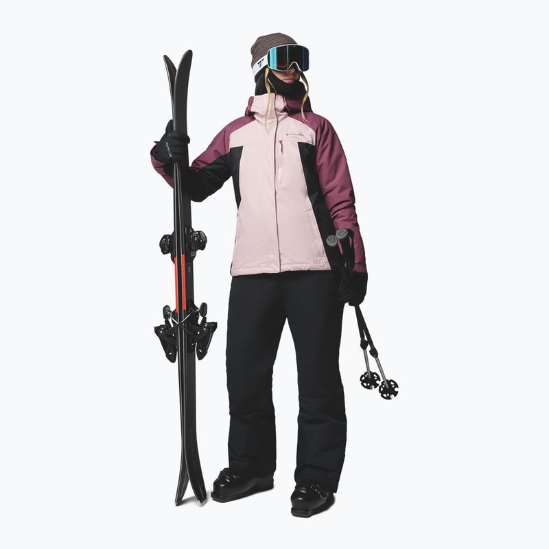 Women's ski jacket Columbia Snowy Summit Ins mineral pink/black/antique mauve x dye 2